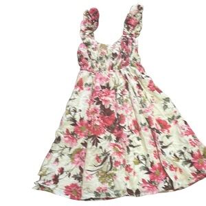 Abercrombie & Fitch Floral Dress - Pink and Brown